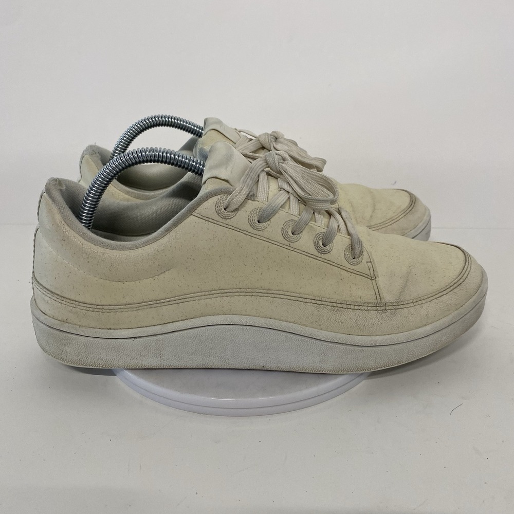 Allbirds Shoes Men Size 8 Pacers Ivory Canvas Lace Up Casual Sneakers 4098